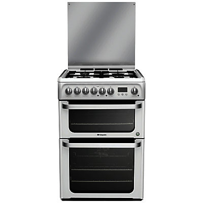 Hotpoint HUD61PS Dual Fuel Cooker, White Hotpoint HUD61PS Dual Fuel Cooker, White